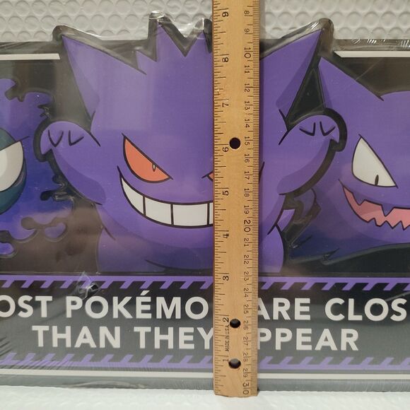 Pokemon Gastly Haunter & Gengar Metal Tin Sign Official Nintendo Ghost Display - Picture 2 of 3